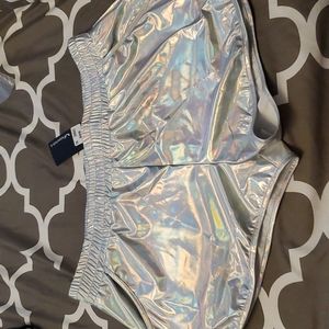 Iridescent athletic shorts xl